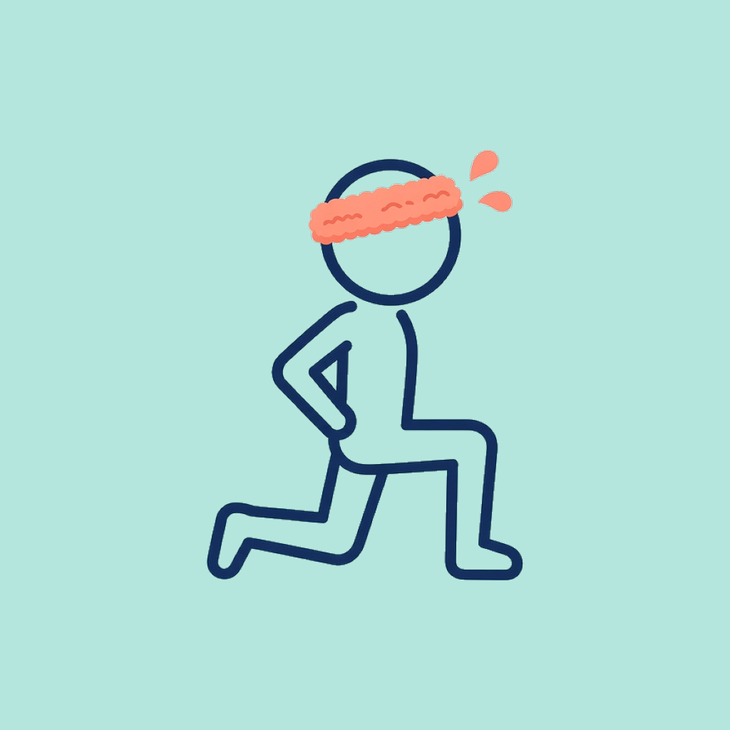 Nice Pro Portions release app icon: stick figure in a lunge with coral sweatband on teal