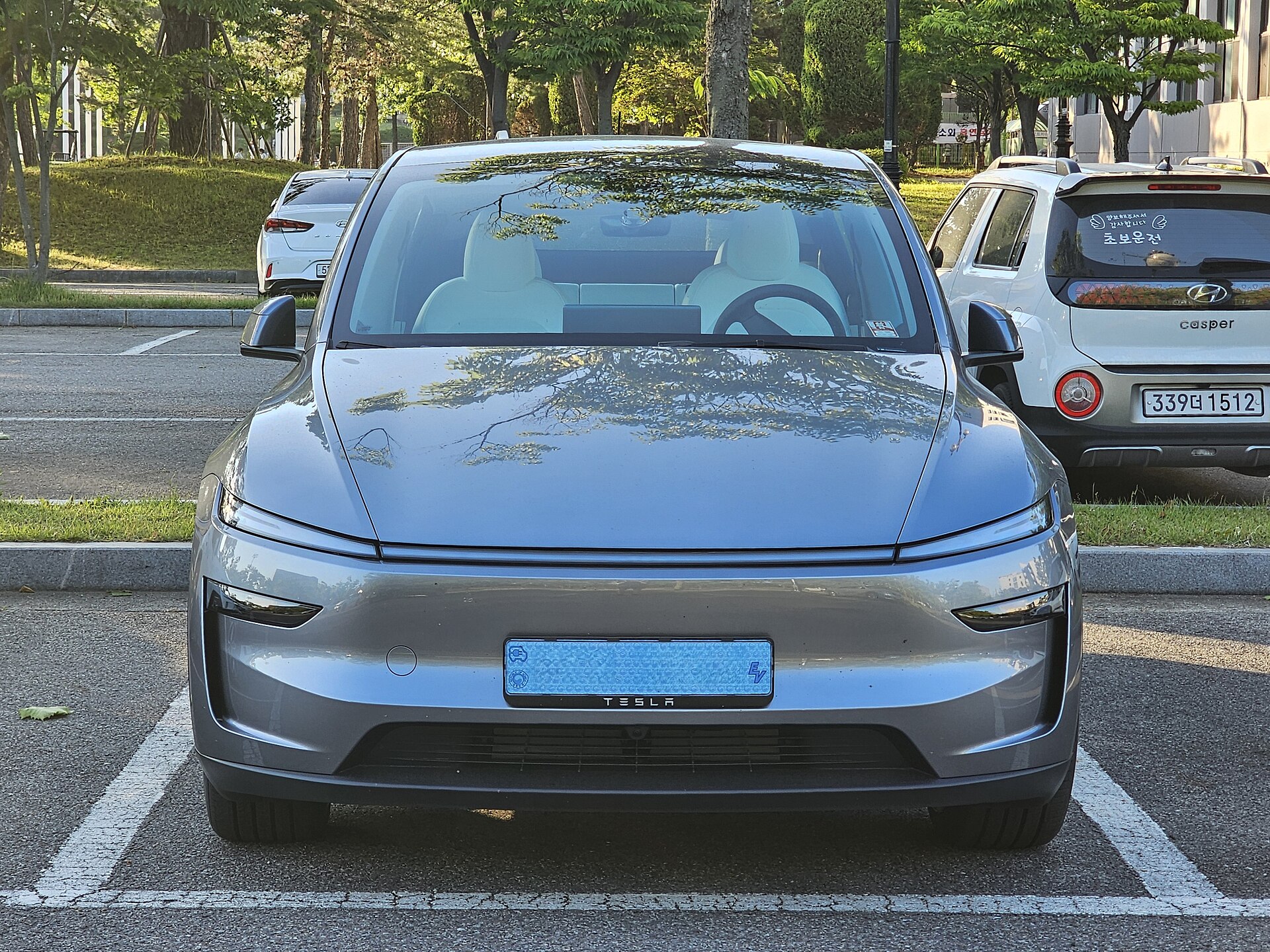 Tesla Model Y Juniper Dual Motor First Edition exterior, Quicksilver